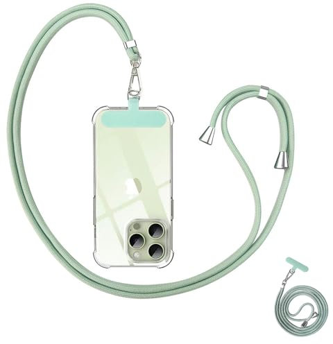 Anfire Cadena universal para teléfono móvil para todos los smartphones, correa para colgar con almohadilla, correa para teléfono móvil, cadena para exteriores, viajes, soporte para teléfono móvil