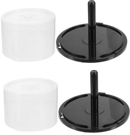 Angoily 4pcs Empty Cd Storage Bucket Bin Lids Compact Cd Dvd Storage Organizer