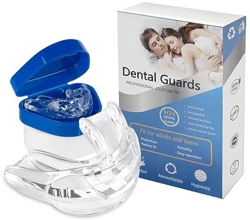 Anti-Schnarch-Mundstück, Effektiv-Schnarchstopper-Aufbissschienen, Beißschiene Nacht Gegen Zähneknirschen und Schnarchen Männer Frauen, Ergonomisch 2 Stück