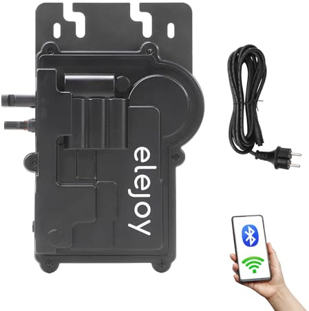 ELEJOY 500W Solar Micro Inverter Plug & Play 97% Effizienz IP65 mit WiFi und Bluetooth Plug & Play Inverter Ideal für Balkon und Außenkraftwerk