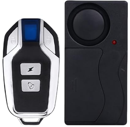 Vibration Alarm - 110db Loud Protection Device, Wireless Remote Security System | Functional Adjustable Volume Tool, Effective Anti Theft Solution for Motorcycle Bicycle Scooter, Practical Car Outdoor