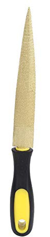 Holzfeile Golden Tapered Wood File Raspe DIY Craft Carpenter Holzbearbeitungswerkzeug (Golddatei 6 Zoll + Verpackungstasche)