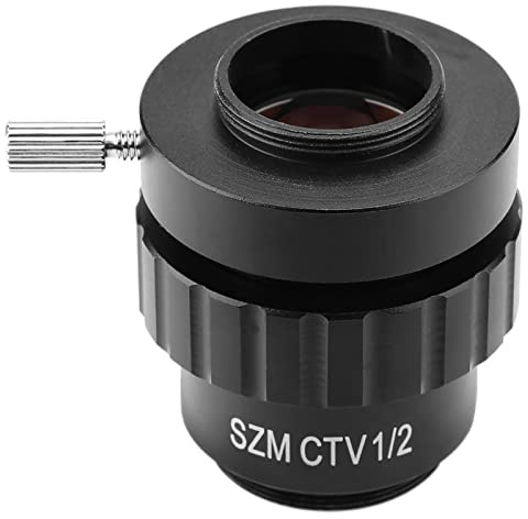 Spacnana Microscope Stéréo 0,5X Lentille D'objectif Auxiliaire, Distance de Travail de 287 Mm avec Fil de Montage de 28 Mm, pour Microscope Stéréo Trinoculaire