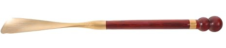 LOLIPPYY Calzascarpe in Legno con Testa in Ottone Aiuto per Indossare Scarpe Portatile per Anziani Viaggi e Donne in Gravidanza Strumento Compatto e Resistente per Facilitare Calzature