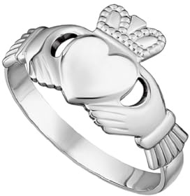 Red Crimson Sterling Silver Claddagh Ring Various Sizes G-Z (Z)