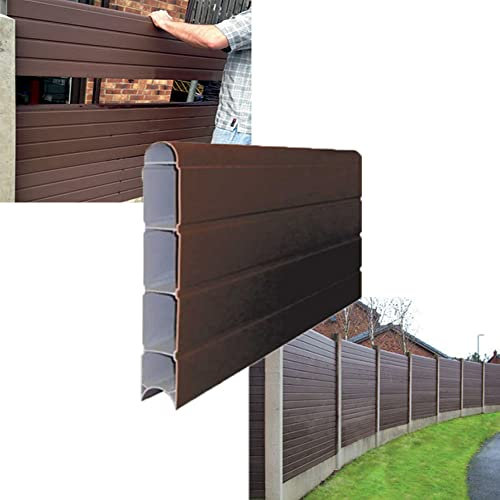 VP Plastic Fencing Panels - Composite Fence ECO Board 2.4m (8') Walnut