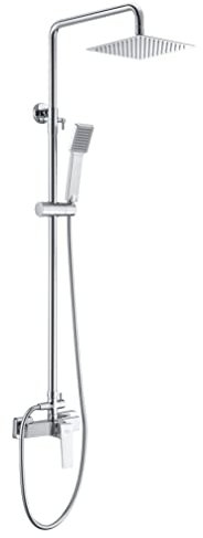 IMEX - Conjunto barra de ducha monomando grifería de baño serie ART - Cromado - BDAR025