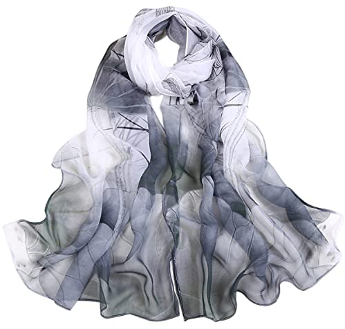 FAIRYGATE Schal Damen Schal tuch Damen Chiffon Seidenschals Eleganter Modischer Weicher Leichter Schal Loop Damenschal Seidentuch Langer Geeignet für Alle Jahreszeiten 38010