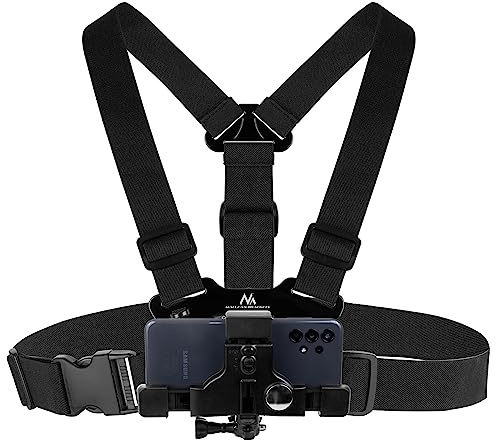 Maclean MC-445 Smartphone Chest Harness Strap Camera Mount 1/4 Thread Holder Universal Adjustable 75-100mm Width 140-180mm Length