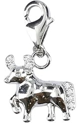 Depesche 11785-057 Charms Express Yourself - Ciondolo per collane e bracciali, Toro, Placcato in Argento, Come Piccolo Regalo