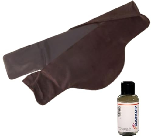 Natürliches Kryotherm Natur Moor Wärmekissen mit Heilkräften für Wohlbefinden und Entspannung + Olanmarp Waschmittelkonzentrat für Mikrofaser 50 ml (Wärmekissen 50x20 cm)