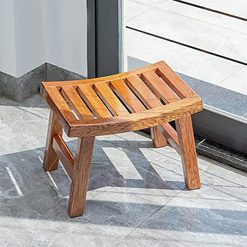 Banco de baño Taburete Bañera Silla de ducha Taburete de spa para baño Banco de ducha de madera Taburete para pies Taburete para afeitar Asiento de baño Estante de almacenamiento Bañera Cambiador