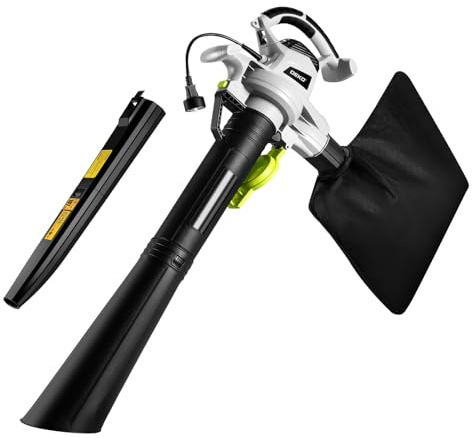 Electric Leaf Blower Vacuum Mulcher: DEKOPRO 12 Amp 3 in 1 Electric Leaf Blower Corded Lawn Care Tools, Leaf Vacuum and Mulcher, 40L Leaf Collector Bag with Shoulder Strap for Yard, Garden, Patio