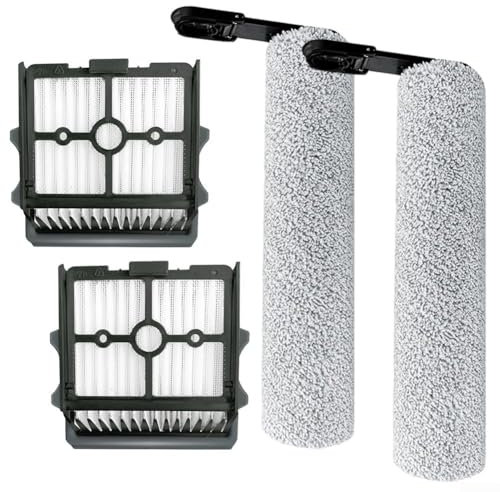 Eawfgtuw Kit di filtri a rullo per aspirapolvere Tineco Switch S6/Stretch S6, set di pezzi di ricambio con 2 spazzole per lanugine e 2 filtri per una cattura e una pulizia efficace della polvere