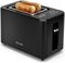 MALMØ Toaster - 900 Watt mit digitalem Timer - Toaster 2 Scheiben - mit Brötchenaufsatz - matt schwarz