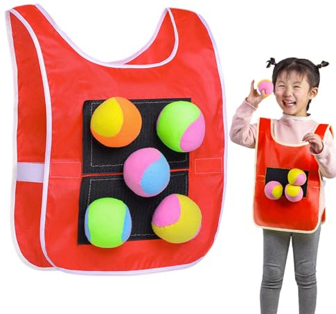 Stick Ball Vest pour - Aire de jeux Dodgeball set avec 5 balles