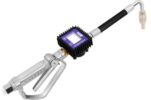 KANBCNG 45BAR Ölflüssigkeitsspender Ölpistole mit Messgerät Schlauch und 360° Gedreht Düse Niedrigen Batteriestand Erinnerungs 4 Messeinheiten Motoröl Zapfpistole Benzinpistole