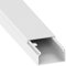 Cablecoach Habengut Kabelkanal 30x15 mm (mit Montagelochung im Boden) aus PVC, Farbe: Weiß, Länge 1 m