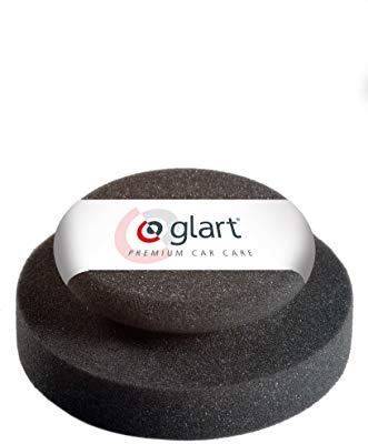 Glart Professioneller Auto Handpolierschwamm, 130x50 mm, Autopflege Polierschwamm mit Griffliste, für Wachs, Lackreiniger, Lack Knete, Autopolitur, Schleifmittel, Anwendung nach Waschhandschuh