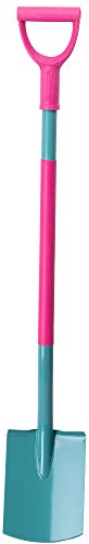 KADAX Damen-Spaten, Gartenschaufel aus Metall und Kunststoff, Flache Schaufel mit D-Griff für Frauen, Gärtnerspaten mit ergonomischem Stiel