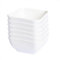 Pirhosigma 6 pcs 7.5cm Square Porcelain Soy Sauce Dish Ceramic Dip Dipping Bowls White for Dinner Baking BBQ and Cooking