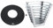 teileplus24 FT09 Feuertonne + Grillring | Komplettset | Feuerkorb + Grillplatte | Groß Rund, Design:Circle & Grillring