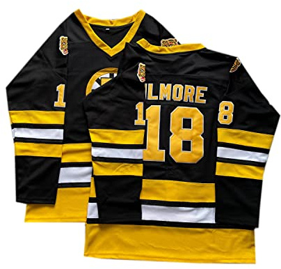 #18 Ice Hockey Jersey Size S-3XL Hip hop Shirts for Party (#18 BLK,XX-Large)