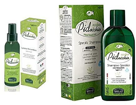 Helan, Occhio Al Pidocchio, Lozione Preventiva, Trattamento Pidocchi E Lendini Forte, Spray No Gas & Occhio al Pidocchio, Shampoo Pidocchi, Specifico Trattamento Pidocchi e Lendini Forte