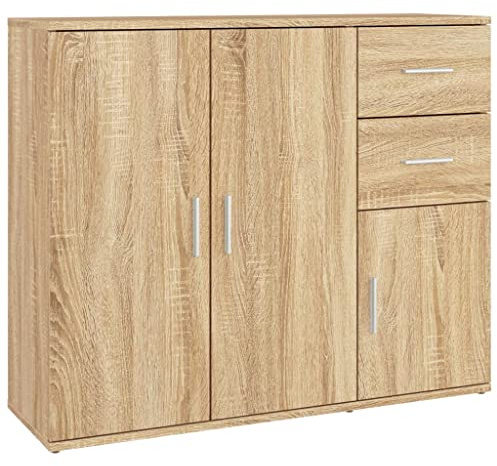 vidaXL Credenza Rovere Sonoma 91x29,5x75 cm Legno ingegnerizzato