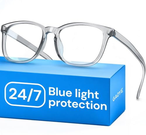Gaoye Fashion Square Fake Eyeglasses, Eyewear Frames with Anti UV Ray Computer Gaming Glasses, Blue Light Blocking Glasses for Men