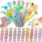 60 Stück Set - 30 Dreikant Bleistifte Kinder und 30 Sticker Kinder, 3D Aufkleber für Kinder und Tier Bleistifte Kinder | Mitgebsel Kindergeburtstag Gastgeschenke Geschenke