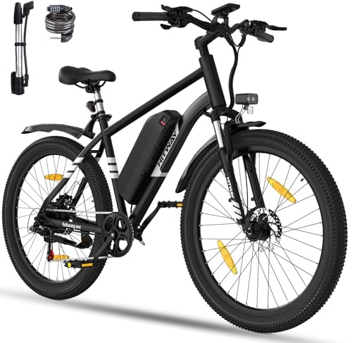 HITWAY Vélo Électrique, VTT Électrique 27,5/26 Pneu avec Batterie au Lithium Amovible 36V13Ah/48V15,6AH,Autonomie 60-100km,Ville E-Bike avec 7 Vitesses, 250W Moteur pour Adulte