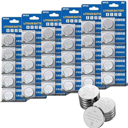 GutAlkaLi CR2032 - Pila a bottone al litio elettrica CR 2032, 3 V, 6 confezioni da 5 unità ciascuna, 30 pezzi