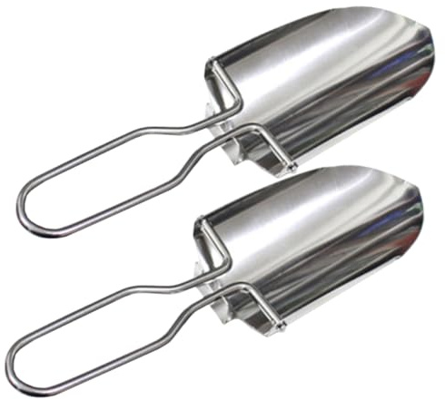 Abaodam 2 Pezzi Mini Pala Pieghevole in Acciaio Resistente Strumento da Giardinaggio Multifunzione Anti Corrosione Facile da Trasportare per Campeggio Escursioni e Coltivazione