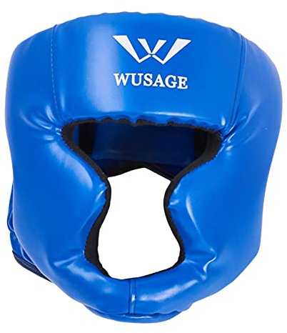 Equipo de protección para la cabeza de boxeo para sparring kickboxing mujeres hombres azul S niño