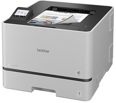 Brother HLL8430CDW | Stampante Laser a Colori | 31 ppm| Stampa Fronte/Retro | Touchscreen da 6.8 cm| WiFi, LAN, USB e NFC | Inbox toner da 3.000 pag (Nero) e 1.800 pag (colori CMY)