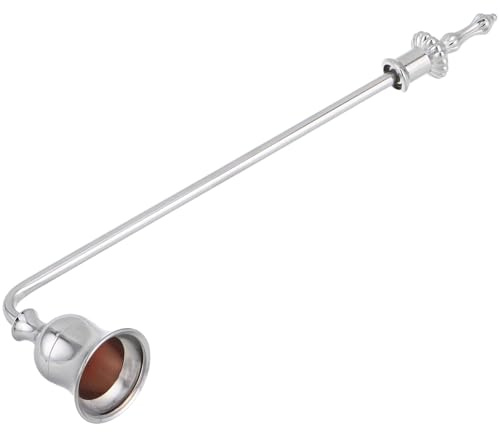 CALLARON Éteignoir à Bougie avec Vintage en Métal Argenté de Fumée et Couvercle Compact, Accessoire pour Cérémonies et Décoration de
