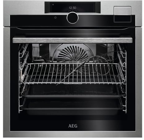 AEG BSE999330M Forno Multifunzione con Connettività, Pulizia Pirolitica, 20 funzioni + Vapore, Camera integrata, 260 ricette, Cottura a vuoto e a 3 livelli, Sonda Termica, TFT Touch, Inox, A++