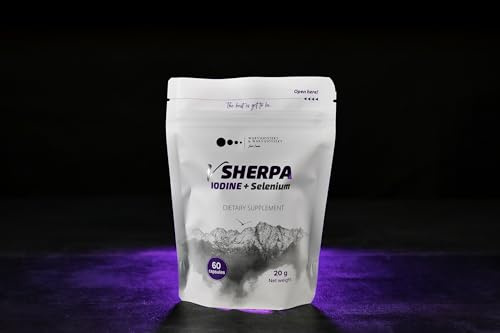 vSherpa Iodine + Selenium, Premium Quality Dietary Supplement for Thyroid Health, Hormonal Balance, and Immune Support, Supports Metabolism and Energy Levels, Gluten-Free, Non-GMO, 60 Capsules
