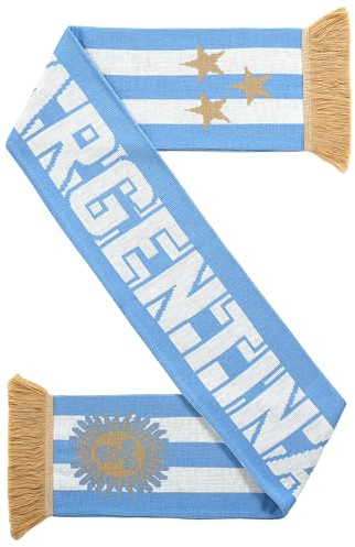 Euroscarves Argentina fotboll stickad halsduk (ränder)