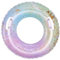 Viilich Stilvoller Aufblasbarer Schwimmring,Langlebiger PVC Schwimmreifen,Aufblasbarer Poolring mit Sternenhimmel Glitter,Perfekt für Poolpartys,Strand & Meer(Paillettenrosa)
