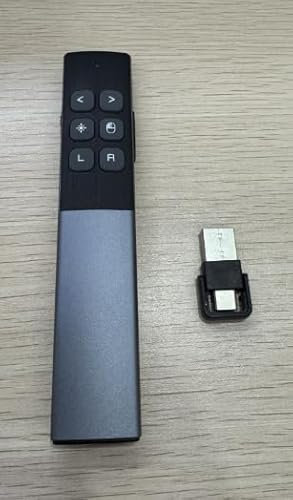 USB C Maus Presenter, Presenter mit 2 in 1 USB und Type-C, Wireless powerpoint fernbedienung 2.4G Presentation Clicker mit Hyperlink/Lautstärkeregler/Vollbild-/Schwarzbild für Windows/Linux/Android