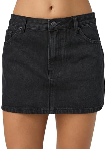 Betrodi Women Blue Denim Low Rise Mini Skirt - Casual Stretch Bodycon Micro Cargo with Pockets