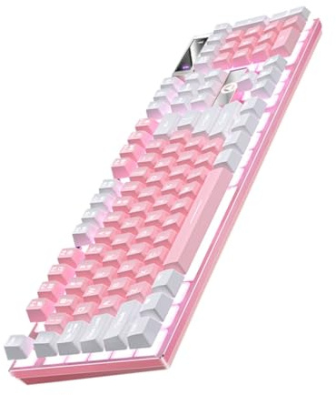 LAPYAPPE Clavier Mécanique Filaire avec Rétroéclairage RGB pour Expérience de Jeu Immersive Conception Pleine avec Touches Suspendues pour Confort de Frappe