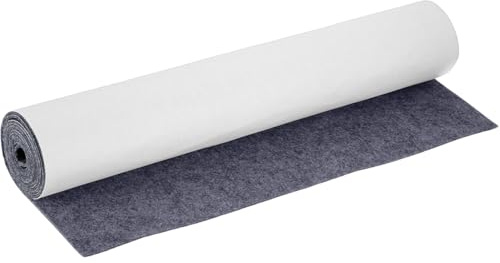 Filt självhäftande filtmatta filttyg mörkgrå, 40 x 220 cm 2 mm tjock | Filtrulle DIY, för boxfoder underlägg lådmatta bil filt bildram stolsben bordsben