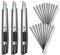 Gebildet Couteau professionnel 3pcs avec 20pcs lames/lames détachables de 9mm /lame de couteau 60 degrés/couteau utilitaire/couteau graphique/idéal pour feuilles, papier peint, artisanat, cartons