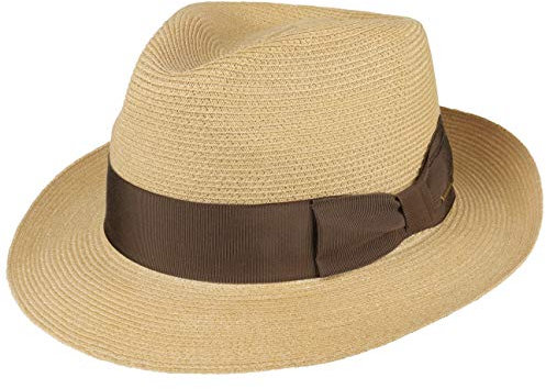 STETSON Kendrick Fedora strahatt Tillverkad i Italien Unisex Var Sommar