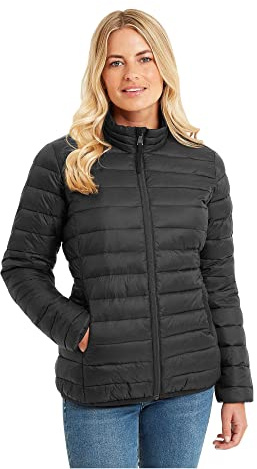 TOG24 Gibson Womens Puffer Jacket lightweight Quilted Jackets Ladies Warm Winter Padded Coats for Outdoor Travel Hiking Black 24