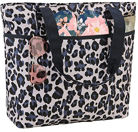 VX VONXURY Strandtasche Damen, Große Strandtasche xxl Familie mit Reißverschluss Badetasche Wasserdicht Tote Bag Shopper Sommer Pool Handtaschen Sanddichte für Strand Reisen Pool Fitnessstudio