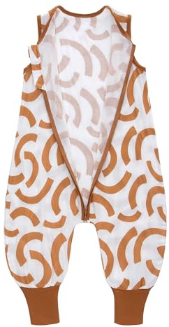 LAT Gigoteuse ete Sac de Couchage pour Bébé 0.5 tog Gigoteuse d'été à Pieds Sans Manches Gigoteuse avec Jambes Turbulette Ete pour Garçon Fille (Arc, M/12-24 Mois)